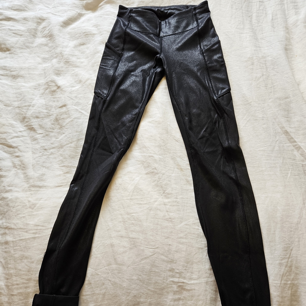 Lululemon Sleek Black Shine Leggings
